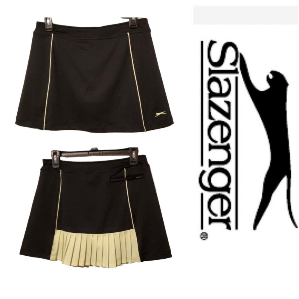 Slazenger Pleated Black Golf Skorts